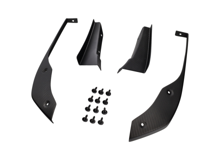 Kit estensione spoiler inferiore e piano di immersione in fibra di carbonio. Porsche 718 GT4 / GT4 RS - 982807749OK1, 982807750OK1 - SRAIRDUCT