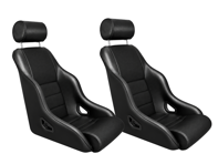 Rally ST Bucket Seats, Black Leather, SET OF 2. Porsche 356 / 911 / 912 1950-89
