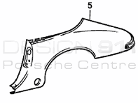 Rear 1/4 panel Targa. Porsche 911 1987-89 G50 Gearbox Cars - 91150306150GRV, 91150306250GRV Rear 1/4 panel Targa. Porsche 911 1987-89 G50 Gearbox Cars - 91150306150GRV, 91150306250GRV