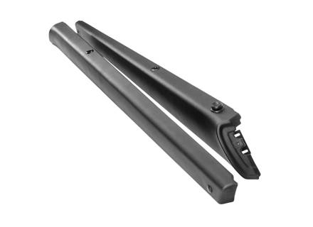 Coppia di profili decorativi in ​​pelle, neri, per guida a sinistra (LHD). Porsche 911 / 964 Coupé / Targa / Cabriolet 1987-94 - 91155508308, 91155508407 - I238