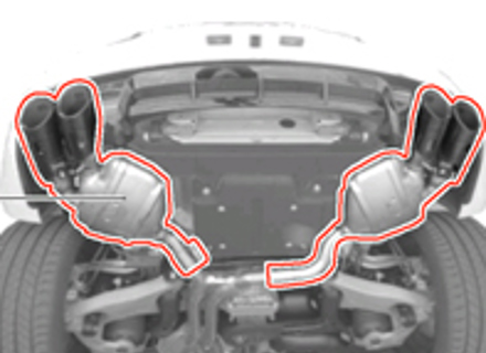 Sport Exhaust System. Porsche Macan S / Turbo LHD Cars - 95B04420019, 95B04420020 Sport Exhaust System. Porsche Macan S / Turbo LHD Cars - 95B04420019, 95B04420020