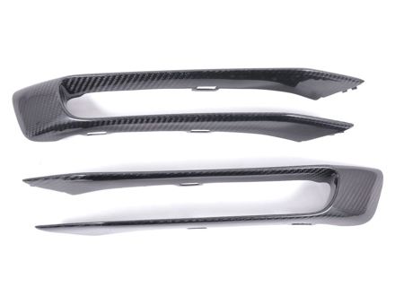 Divisores de conductos de aire del parachoques delantero, fibra de carbono. Porsche 991.1 Carrera - E319