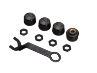 Kit sensore Bluetooth per il monitoraggio della pressione degli pneumatici con tappo valvola esterno.