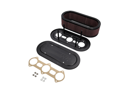 Filtros de aire personalizados K&N para carburadores de barril triple para Porsche 911 - 56-1770-2, 561240, 56-1770-2 Filtros de aire personalizados K&N para carburadores de barril triple para Porsche 911 - 56-1770-2, 561240, 56-1770-2