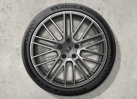 Llantas de aleación Panamera "911 Turbo Design" de 21" y neumáticos de verano Porsche original - 976044660K Llantas de aleación Panamera "911 Turbo Design" de 21" y neumáticos de verano Porsche original - 976044660K