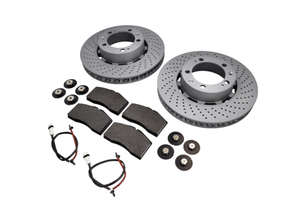 Pack de plaquettes de frein et disques de frein AVANT pour Porsche 993 Turbo - 99335104510, 99335104610, 99335194900, 99361236801
