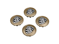 Wieldoppen in Aurum (zijdeglans) met monochroom Porsche embleem voor Porsche Taycan / Panamera - 9J1073000C