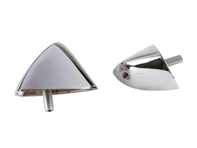 Mounting bracket set for rear reflector, chromed. Porsche 356B / 356C - 64473150705, 64473150805 - 1696002410, EQ960010