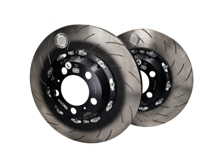 EBC Racing Zweiteilige schwimmend gelagerte SLOTTED Bremsscheiben vorne für Porsche 991 GT3 - 99135140581, 99135140681, 99135140682 - SG2F019 EBC Racing Zweiteilige schwimmend gelagerte SLOTTED Bremsscheiben vorne für Porsche 991 GT3 - 99135140581, 99135140681, 99135140682 - SG2F019