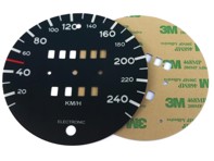 Tachoskala zur Umrechnung von Meilen in km/h (mechanisch) für Porsche 911 (1975–83) - 93064153300 - 911886-03