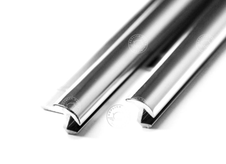 Chrom-Türzierleisten-Set oben für Porsche 356A D Cabrio / 356B Roadster - 64453193141, 64402592800, 64453143141, 64453143241 - NLA53143141