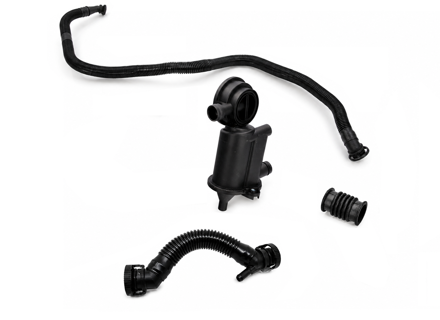 AOS Oil / air separator & hose kit Porsche Boxster 986 2.7L / 3.2L S 2003>> 99610702602 - 99610702601, 99610702600, 99610702602, 996-107-026-01, 98710714502, 98710724601, 99610717550, 98710714602