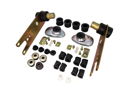 Suspension rebuild kit using standard shore bushes. Porsche 911 turbo 1975 - 1976 - 91134101800, 91134379203, 90133105900, 91133379302, 91133379305, 93034190100, 93034190200, 90133300301, 90133300309, 91133352100, 90134378200, 91150193300, 91150193400, 99952310301, 90006706302, 90006706303