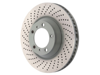 Brake disc rotor, Front, drilled-dimpled monoblock, 350x 34mm. Porsche 997 TURBO - 99735140501, 99735140601 - PFL30904, PFR31004 Brake disc rotor, Front, drilled-dimpled monoblock, 350x 34mm. Porsche 997 TURBO - 99735140501, 99735140601 - PFL30904, PFR31004