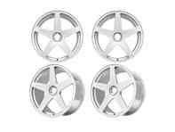 DD1 Center Lock lichtmetalen velgenset hoogglans zilver. Porsche 992.1 GTS - 9M992GT, 9MMAG992TGTSC, W04169001, W04162001 - 992.25.14.F.GS, 992.25.15.R.GS