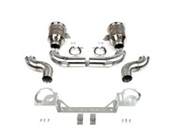 Convertisseurs catalytiques sport Fabspeed avec sorties style GT2RS + adaptateur de silencieux. Porsche 992 Twin Turbo / Twin Turbo S (2021+) - 992254400G, 992254400J, 992254450G, 992254450J - FS.POR.992T.SCGT2WC
