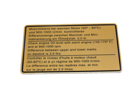 Sticker, motoroliepeil. Porsche 911 1973 - 91100650400 - 91100650400 Sticker, motoroliepeil. Porsche 911 1973 - 91100650400 - 91100650400