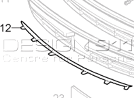 Adapter middengrille voorbumper. Porsche 970 Panamera - 97050597700 Adapter middengrille voorbumper. Porsche 970 Panamera - 97050597700