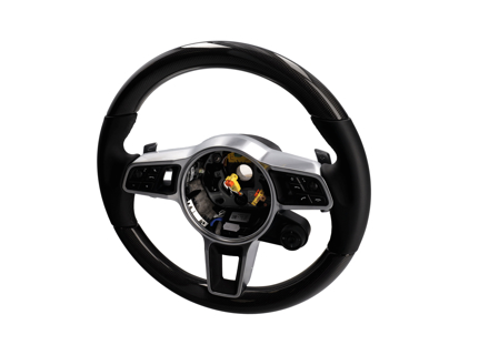 Volant sport multifonction en carbone. Porsche 971 Panamera hybride 2017>> - 971044405, 971044405A34, 971044405OE5, 9710444059J9, 971044405OK6, 9710444058U7