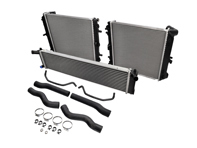 Kit de radiadores y tuberías delanteros de refrigerante de agua. Porsche 996 C2/C4 automático/tiptronic. - 99610662255, 99610662654, 99610613753, 99610613853, 9961066558, 99610666656, 99610613151, 99610613150, 99610613251, 99610603750, 99610603751, 99610603752, 99610603753