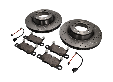 REAR Brake Pads and Brake Disc Package Porsche 991.2 - 99635240502, 99635240602, 99135240301, 99135240401, 99160918300 REAR Brake Pads and Brake Disc Package Porsche 991.2 - 99635240502, 99635240602, 99135240301, 99135240401, 99160918300