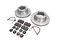 Rear brake pads and brake disc package Porsche 968 ABS - 95135204105ABS, 95135204105, 96435193903BRE, 96435193903, 94461236502, 99635208600, 99635208602