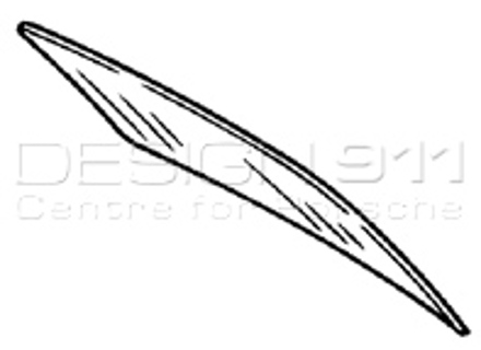 Rear Window Lightweight Polycarbonate Glass. Porsche 911 F / G 1968-89 With ventilation - 9114 10C, 9114 10G, 911410C, 911410G