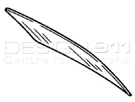 Rear Window Lightweight Polycarbonate Glass. Porsche 911 F / G 1968-89 With ventilation - 9114 10C, 9114 10G, 911410C, 911410G