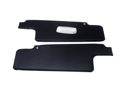 Sun visor set, black. Porsche 911 1965-68 LHD (Left hand-drive) cars - 90173130121, 90173130221 - 901.731.301.23