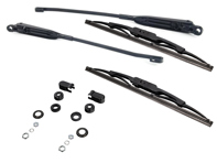 Brazos limpiaparabrisas, escobillas y kit de montaje, incluyendo tapa. Volante a la izquierda. Porsche 911/930/914. - 96462802805, 96462802802