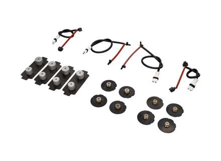 Brake wire sensors and shims package Porsche 997 front & rear - 99761275601, 99761275901, 99661236501, 99635108802, 99635208602, 99635208600