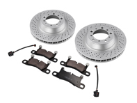 Juego de discos y pastillas de freno traseros. Porsche 718 Boxster GTS 4.0ltr - 98135240300, 98135240400