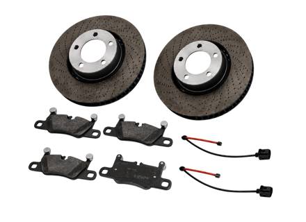 REAR Brake Disc and Pad Package. Porsche 718 Boxster GTS 4.0ltr - 98135240300, 98135240400