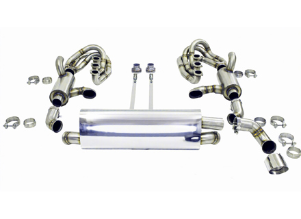 CARGRAPHIC GT Sport Exhaust System with heating and ID42 GT manifolds Porsche 964 Carrera 2/4/RS - 96411104504, 96411104605, 96411104502, 96421103905, 96421103932, 96421104004