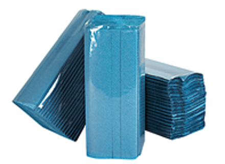 Asciugamani in carta piegata a C blu 1 velo - 12 pacchi da 240 fogli - CBT28801