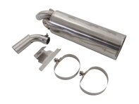 Silenziatore di scarico posteriore con valvole, sportivo 1 ingresso 1 uscita, DesignTek. Porsche 911 1975-89 - 91111103100, 93011102200, 93011104300