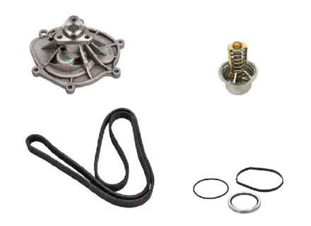 Kit pompa acqua, cinghia e termostato. Porsche 987.2 Boxster 987.2 / Cayman / 997.2 C2 / 997.2 C4 (non Turbo) - 0PB121035A, 9A110622503, 9A110221601, 9A110604802, 9A110604801, 9A110604800, 9A110630500, 99970762540, PAF008955A, 9A110655800, 0PB121688A