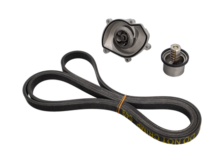Kit de inserción de bomba de agua, correa y termostato Porsche 957 Cayenne S / GTS / turbo - 94810603301, 94810612500, 94810612501, 7PP903137, 95510225100