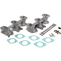 PMO induction 46x41mm inlet manifold set for 46mm carburettors. Porsche 911 3.2 Carrera standard cylinder heads - PM-O914-0 PMO induction 46x41mm inlet manifold set for 46mm carburettors. Porsche 911 3.2 Carrera standard cylinder heads - PM-O914-0