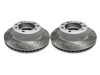 Brake Disc Rotor Front, Crossdrilled (PAIR). Porsche 964 C2 / C4 - 96435104102, 96435104106 - 964 351 041 06 rd