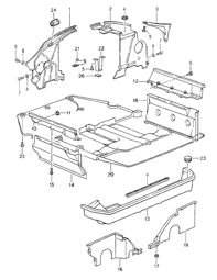 Engine Cover RIGHT. Porsche 964 1989-94 - 96411901204, 96411901203 Engine Cover RIGHT. Porsche 964 1989-94 - 96411901204, 96411901203