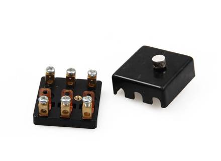 Porte-fusibles en céramique tripolaire avec couvercle. Porsche 911 1965-1969 - 90161208503 - ELE11.1.112