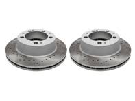 Brake Disc Rotor Rear, Crossdrilled (PAIR). Porsche 944 Turbo / 928S4 / 928GTS - 95135204101, 95135204103 - 951 352 041 03 rd