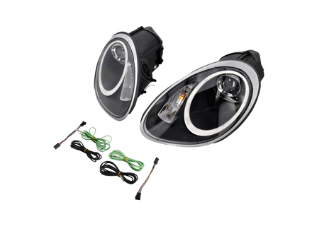 Scheinwerferprojektor XENON + AURORA LICHT. Porsche 987 05-08 SCHWARZE LINSE LHD - 987631012