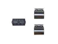 Kit di raccordi per scarico slip-on in titanio per Porsche 976 Panamera V8. - P-MF1051