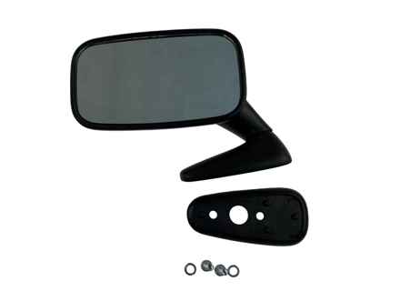 Rétroviseur extérieur rectangulaire noir. Petit modèle. Porsche 911 1970-73 - 91173101300, 91173101306, 91173101406, 91173101308, 91173101408 - MRS11.1.101 Black, MRS11.1.100 Black