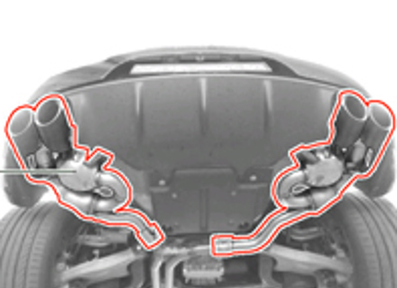 Sport exhaust system. Porsche Macan S DIESEL - 95B04420035, 95B04420036 Sport exhaust system. Porsche Macan S DIESEL - 95B04420035, 95B04420036