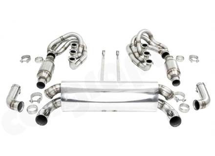 CARGRAPHIC GT Sport Exhaust System Backdate 740mm, With ID42 GT Manifold Set, Without Heating. Porsche 964 Carrera 2/4/RS - 96411104504, 96411104605, 96411104502, 96421103905, 96421103932, 96421104004