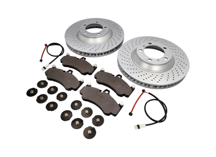 Remblokken VOOR en remschijfpakket. Porsche 997 GT3