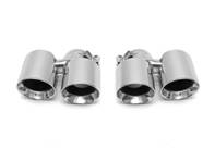 Fabspeed Deluxe Quad-Style Tips. Porsche 997 Turbo - 99711125101, 99711125102, 99711125201, 99711125202 - FS.POR.997T.QDTP, FS.POR.997T.QDTB